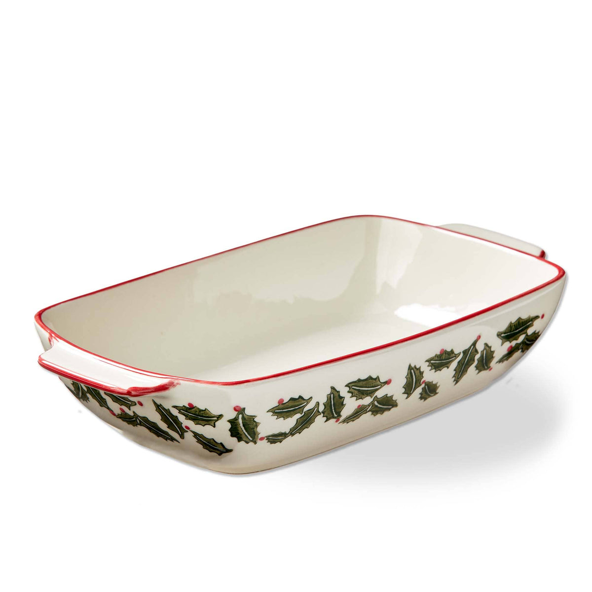 Tis The Season Rectangle Baking Dish Stoneware Christmas