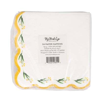 Sprig Wave Cocktail Napkin