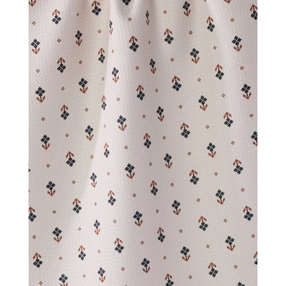 Folk Pixel White Geometry Tea Towel