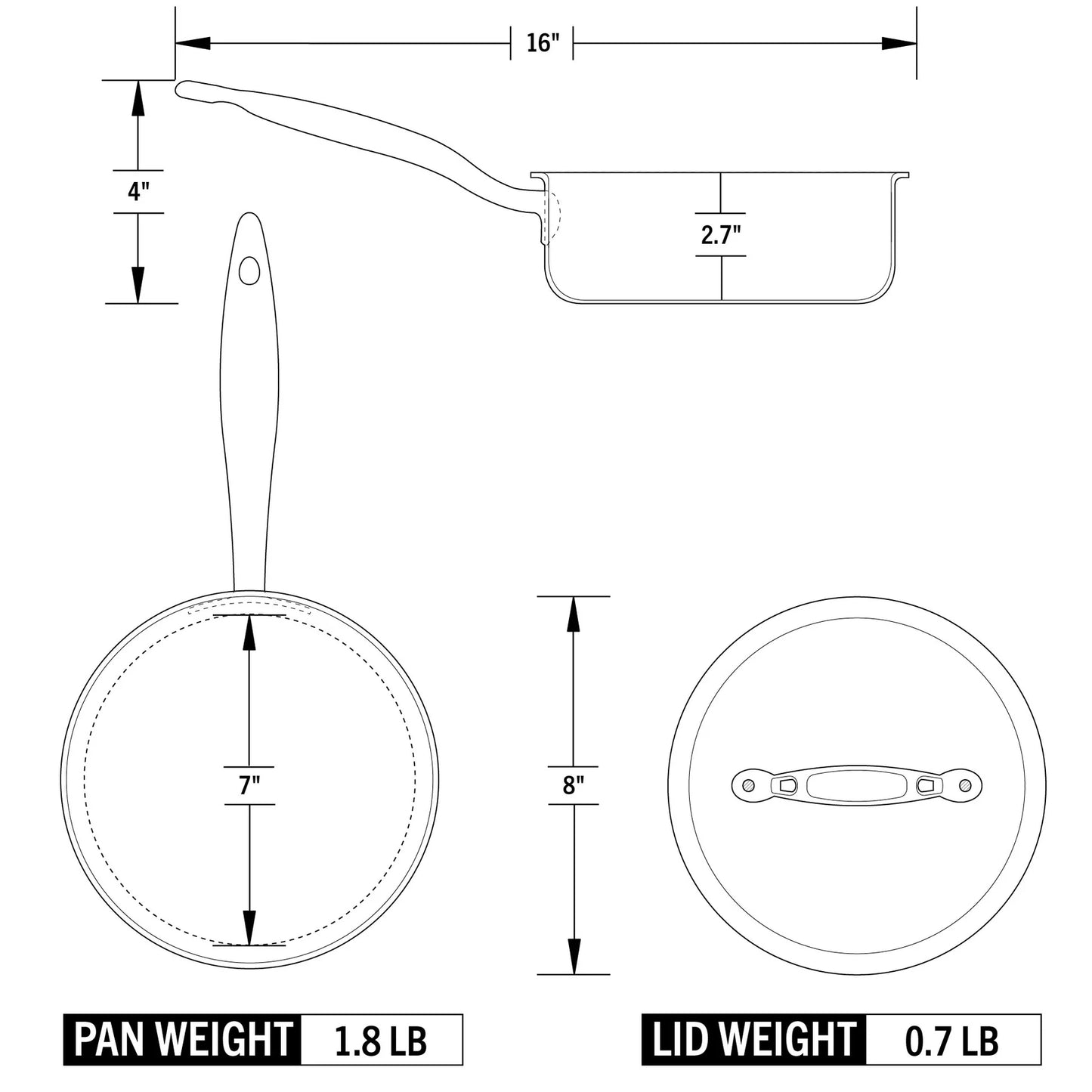 Heritage Steel 2 Qt Sauce Pan