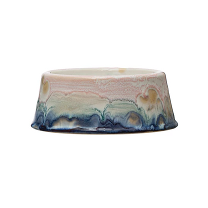 Reactive Glaze Stoneware Pet Bowl