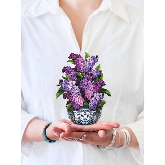 Lilac Garden Mini Pop Up Greeting Card