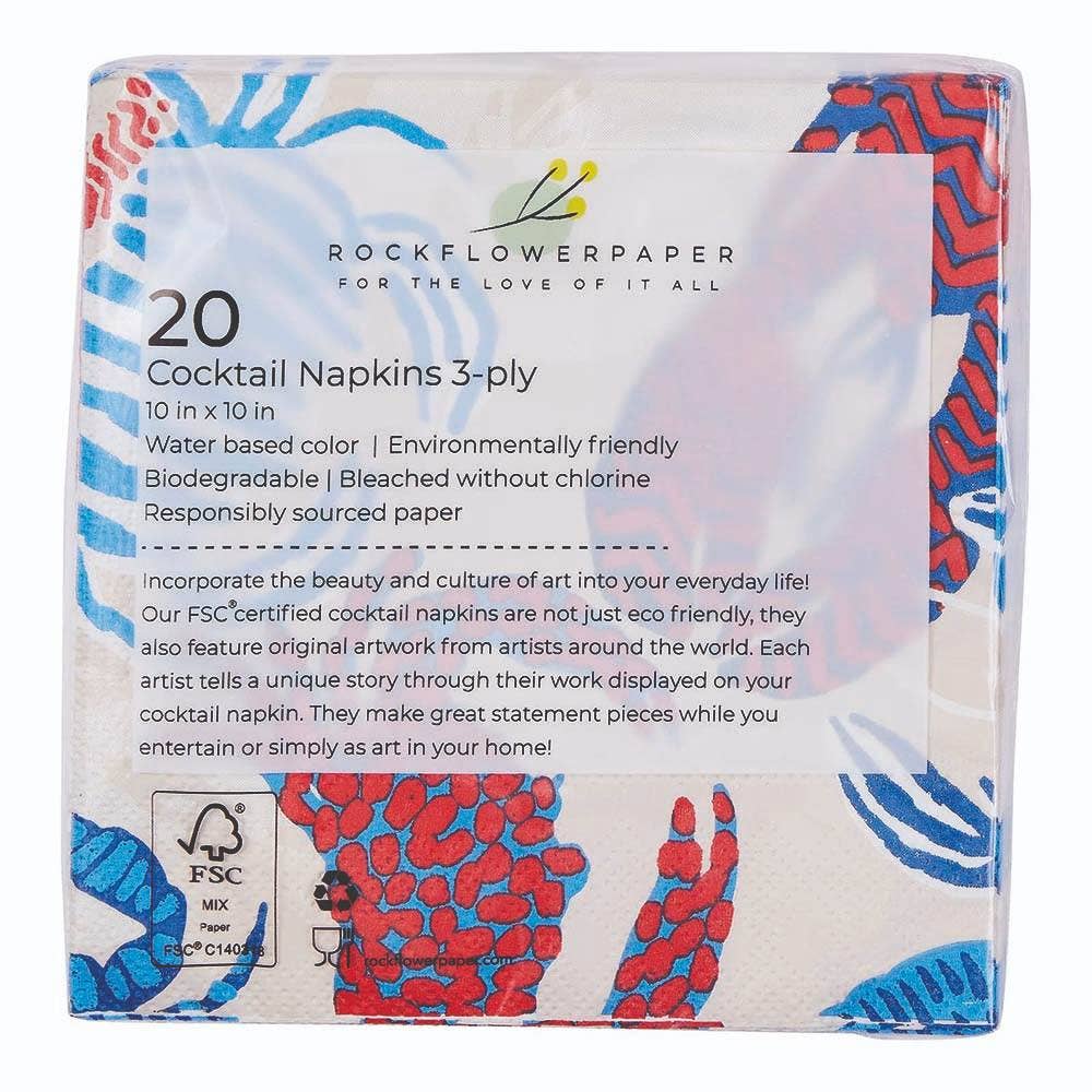 Sandy Claws Paper Cocktail Napkins (Pack of 25)