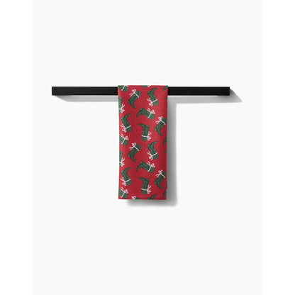Merry Boots Geometry Tea Towel