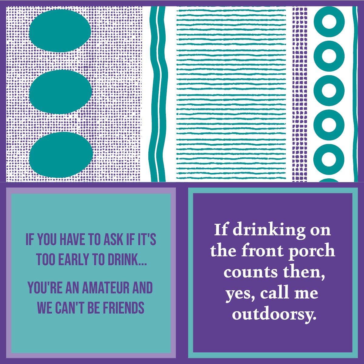 Outdoorsy | Funny Party Gift | Cocktail Napkin