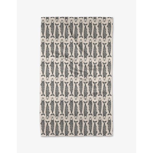 Fish Friends Geometry Tea Towel
