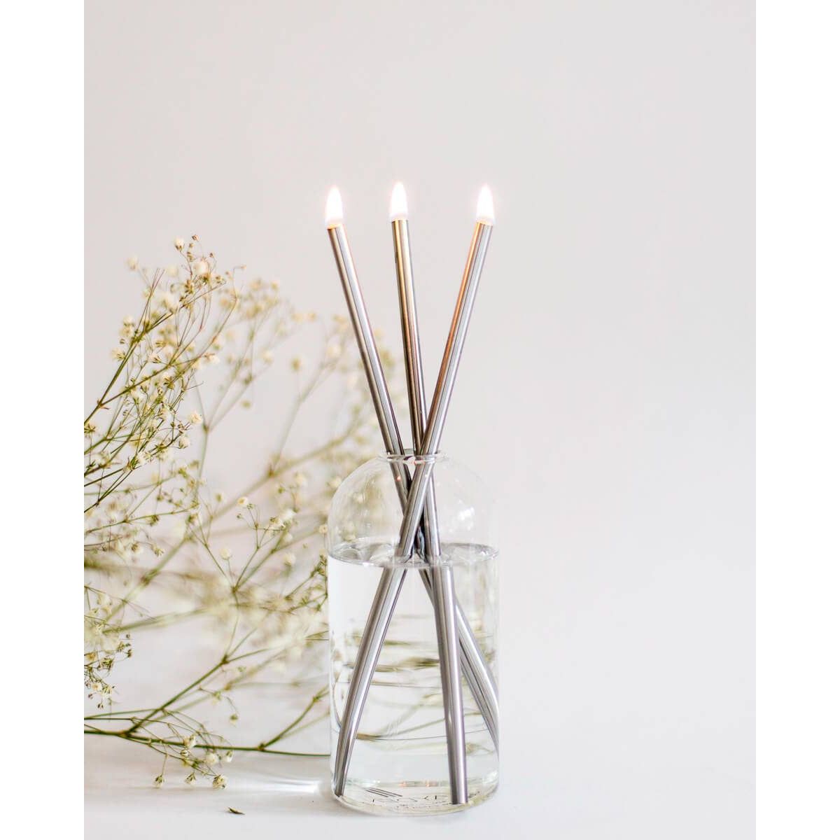 Silver Everlasting Candle – Reusable Steel Candles [x1 Pack]