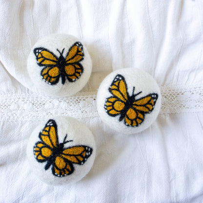 Monarch Butterfly Trio Eco Dryer Balls - Set of 3