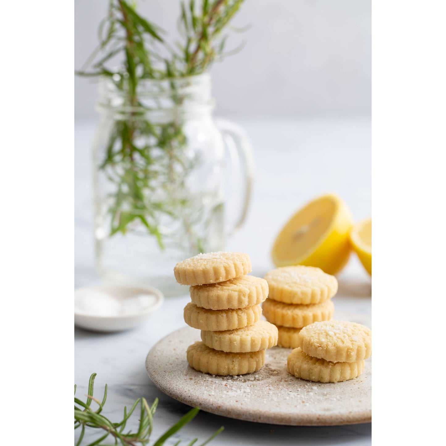 Lemon Rosemary Savory Cookies