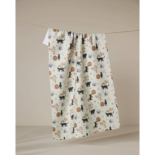 Spooky Parade Geometry Tea Towel