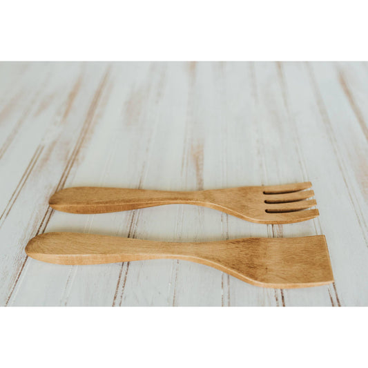 Beech - Light Walnut Finish - 12" Servers - Bee's Oil Finish