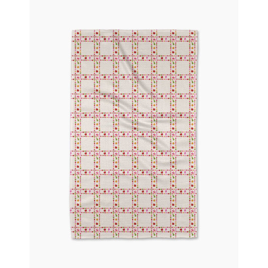 Fruits Plaid Geometry Tea Towel
