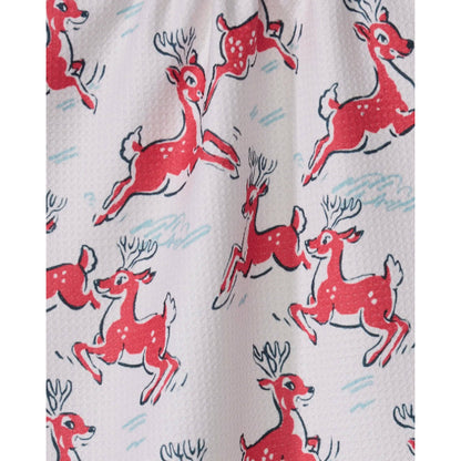 Prancing Reindeer Tea Towel