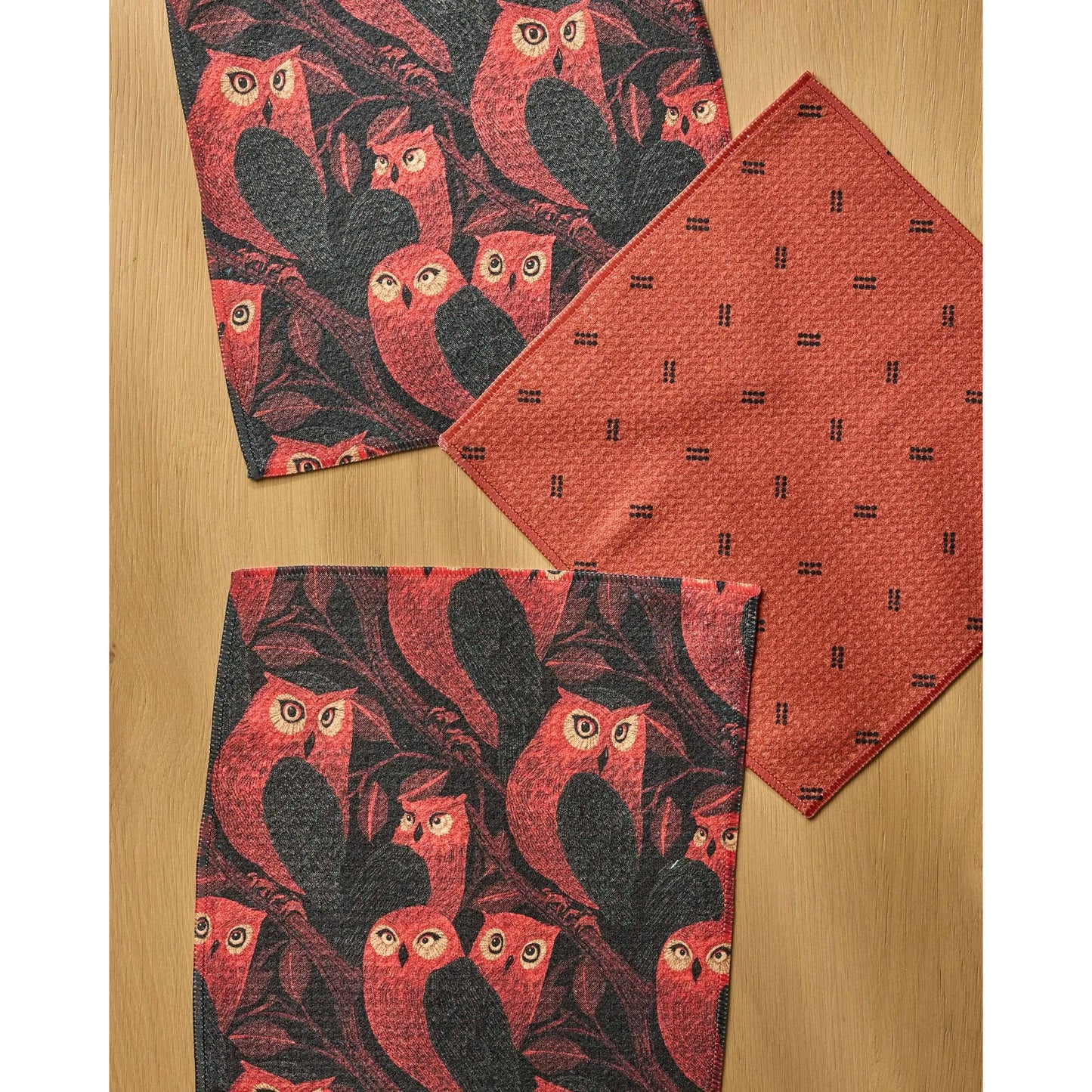 Ember Owl Geometry Dishcloth Set