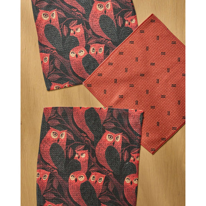 Ember Owl Geometry Dishcloth Set