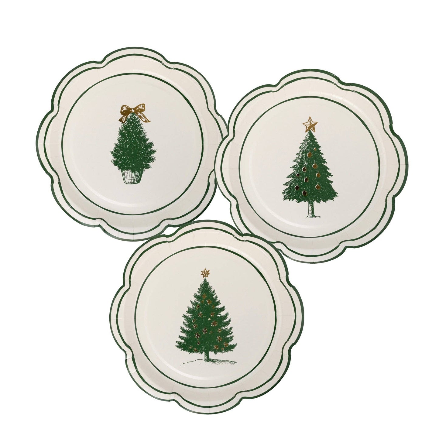 Christmas Lane Plates, Set of 9