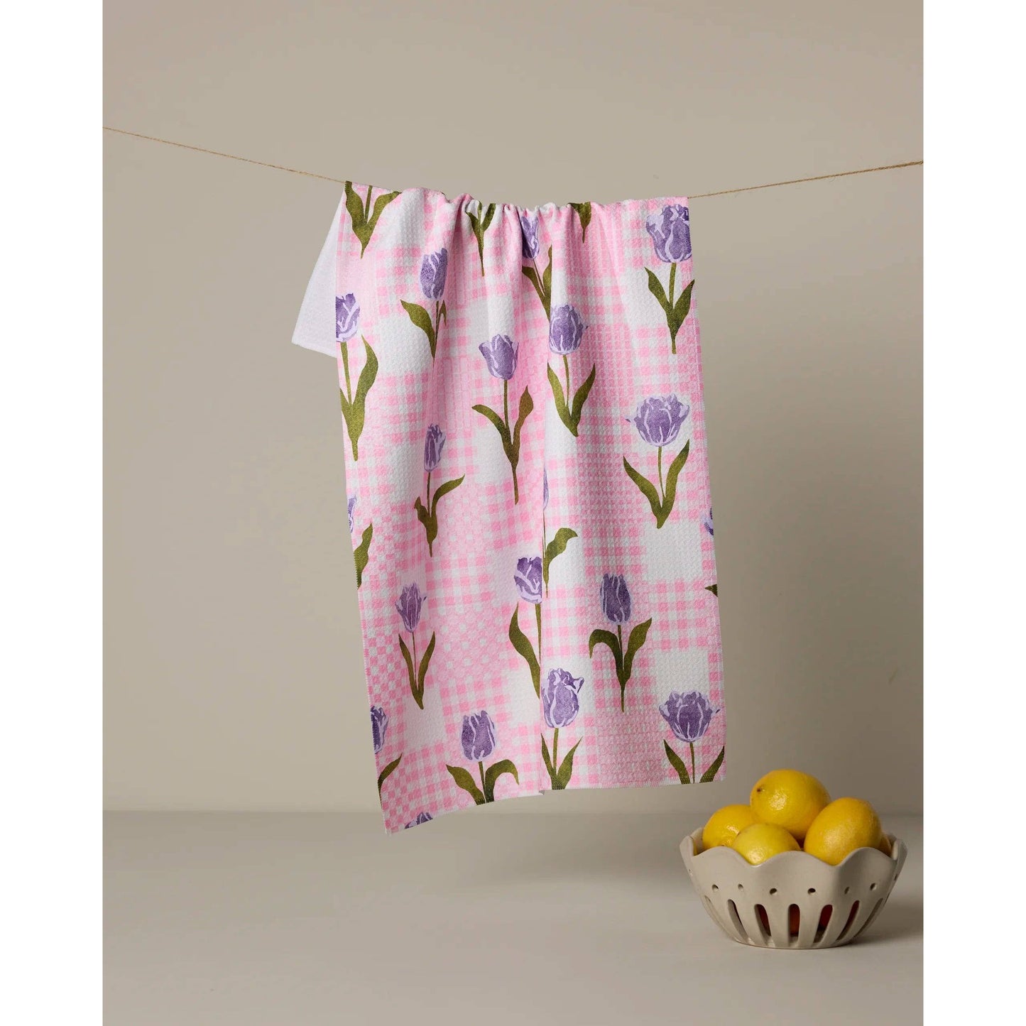 Tulip Town Geometry Tea Towel