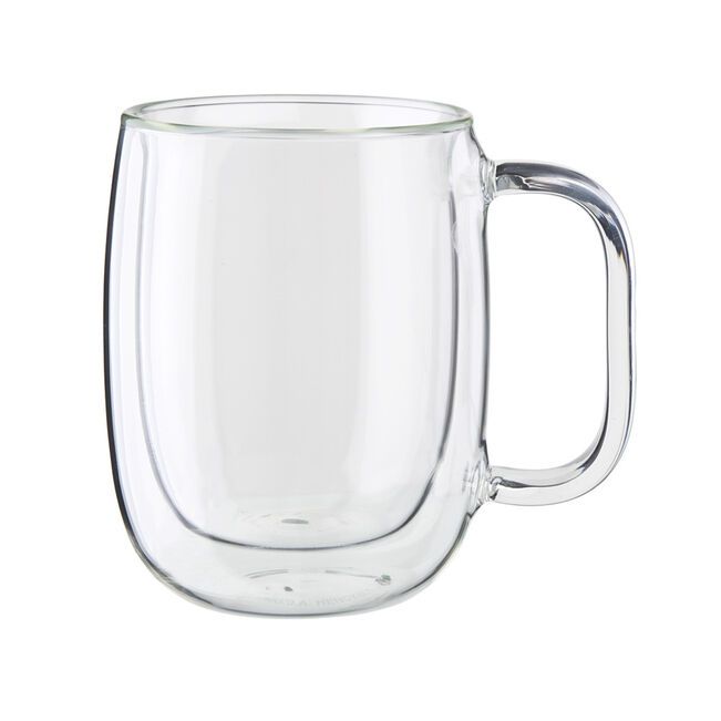 Glass Coffee Mugs, Set of 4, 12oz