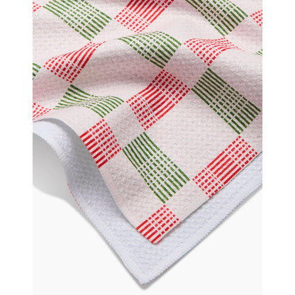 Be Merry Plaid Geometry Tea Towel