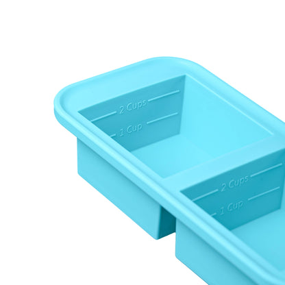 Souper Cubes 2-Cup Silicone Freezing Tray: Aqua