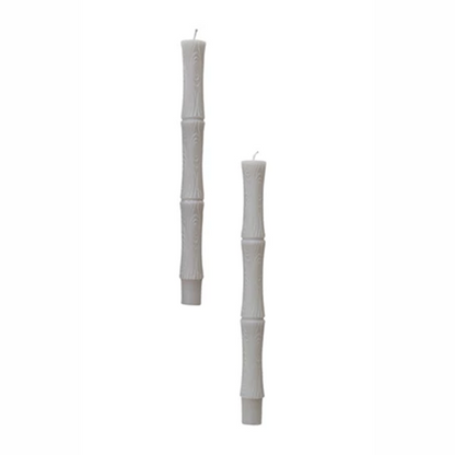 Unscented Sculpted Taper Candles, Grey