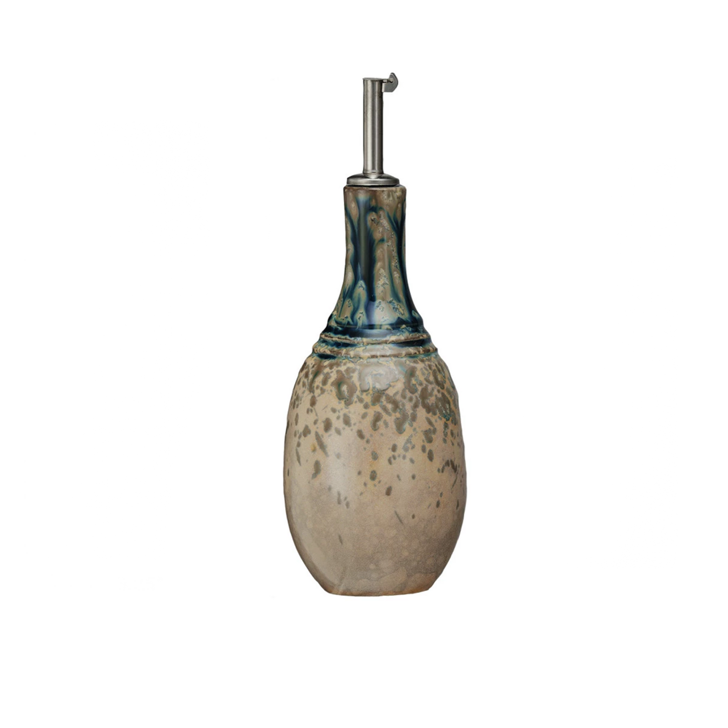 Reactive Glaze Stoneware Oil Cruet