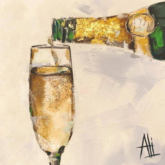 The Art of Champagne Paper Cocktail Napkins