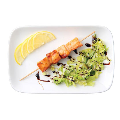Minimalist White Rectangular Platter, 12"