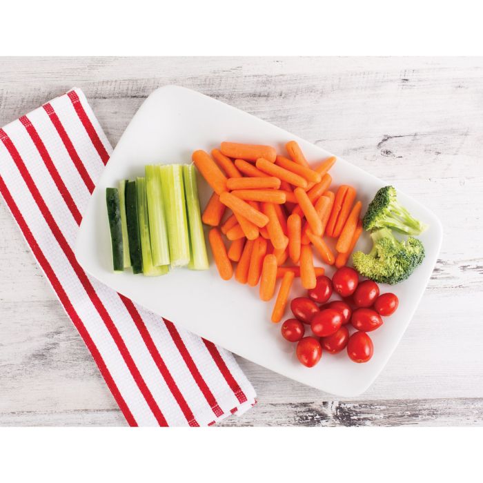 Minimalist White Rectangular Platter, 12"
