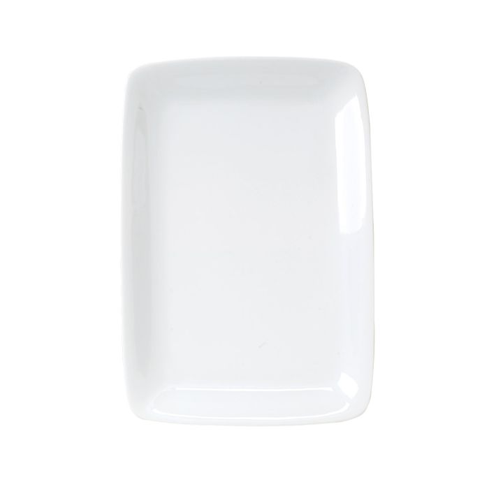 Minimalist White Rectangular Platter, 14"