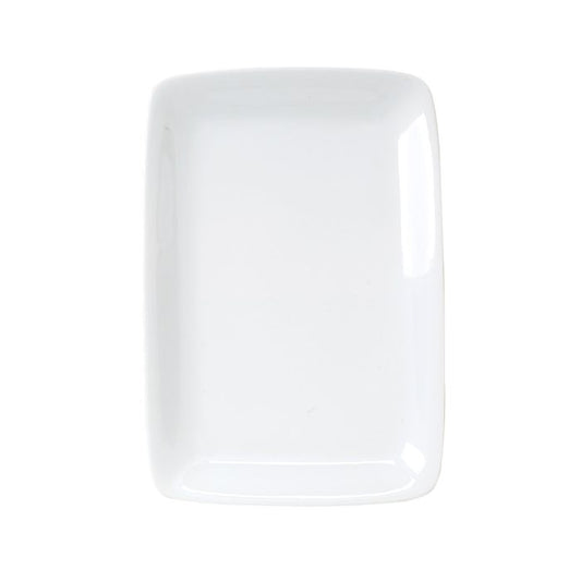 Minimalist White Rectangular Platter, 14"