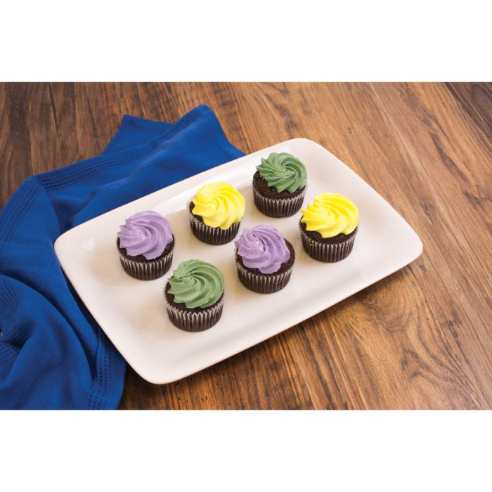 Minimalist White Rectangular Platter, 14"