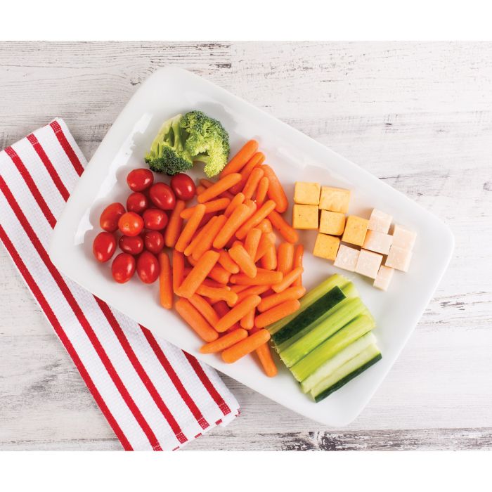 Minimalist White Rectangular Platter, 14"