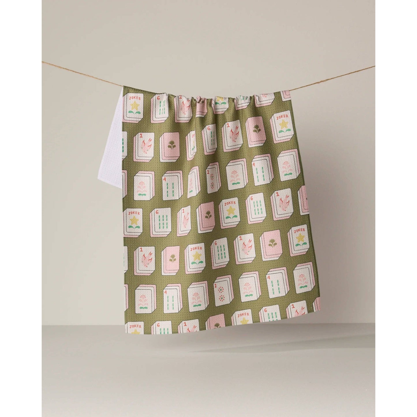 Flower Tiles Geometry Tea Towel