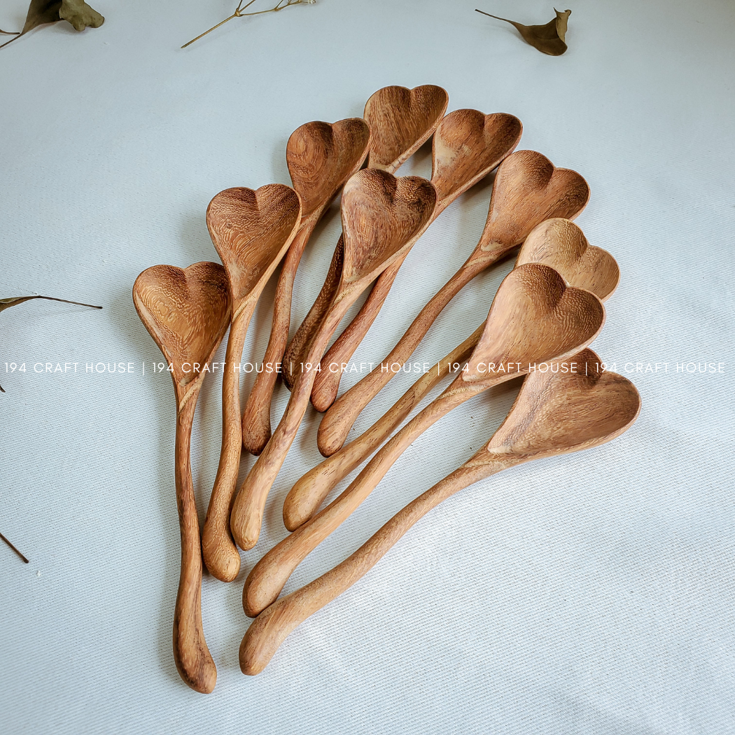 Wiggly Heart-Shaped Wooden Spoon -  Home Decor and Gifts