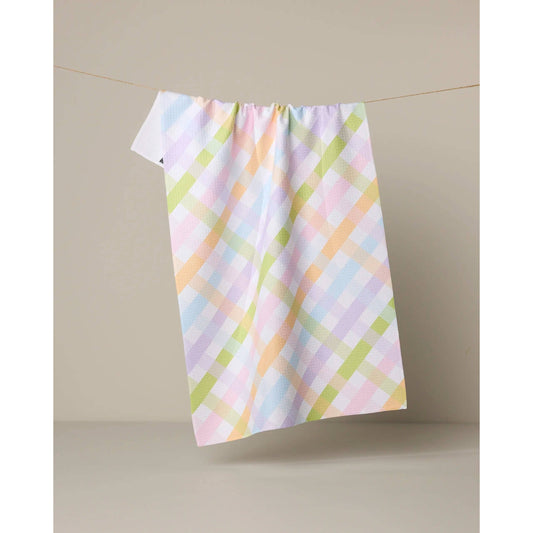 Spring Basket Geometry Tea Towel