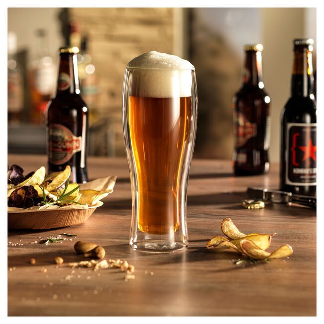 Beer Glasses, Set of 4, 14oz & 16oz