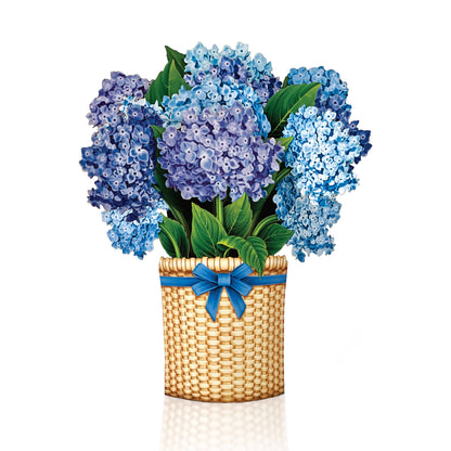 Nantucket Hydrangeas Mini Pop Up Greeting Card