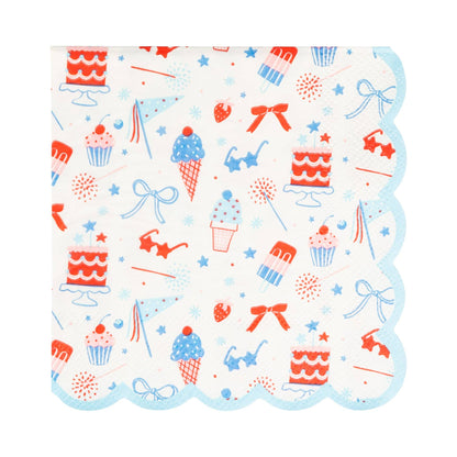 Summertime Pattern Cocktail Napkin