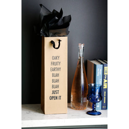 Blah Blah Blah Wine Bag