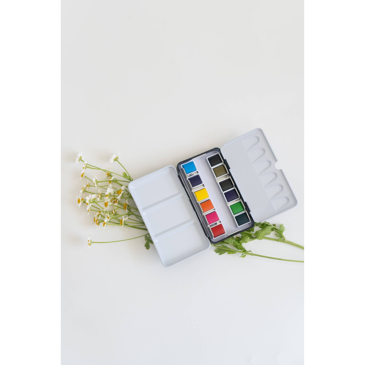 12 Color Mini-Travel Watercolor Paint Palette