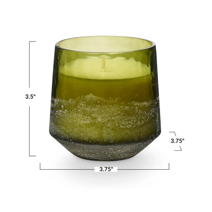 Balsam & Cedar Green Baltic Glass Candle