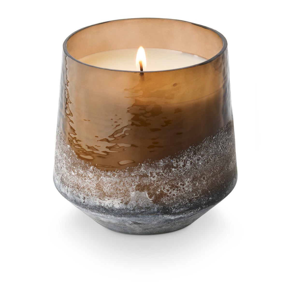 Illume Woodfire Candle in Baltic Glass Vessel
