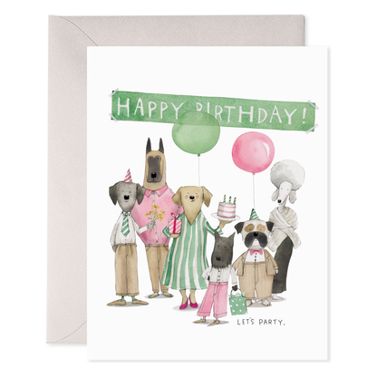 Dog Party Birthday | Birthday Greeting Card