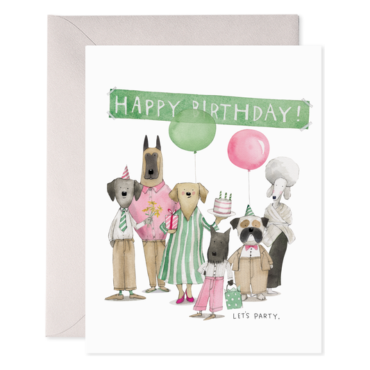 Dog Party Birthday | Birthday Greeting Card