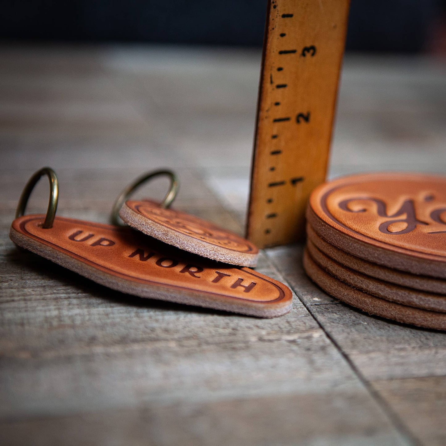 Florida State Silhouette Leather Coaster