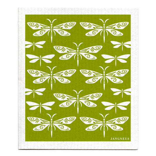 Swedish Dishcloth - Dragon Fly - Green