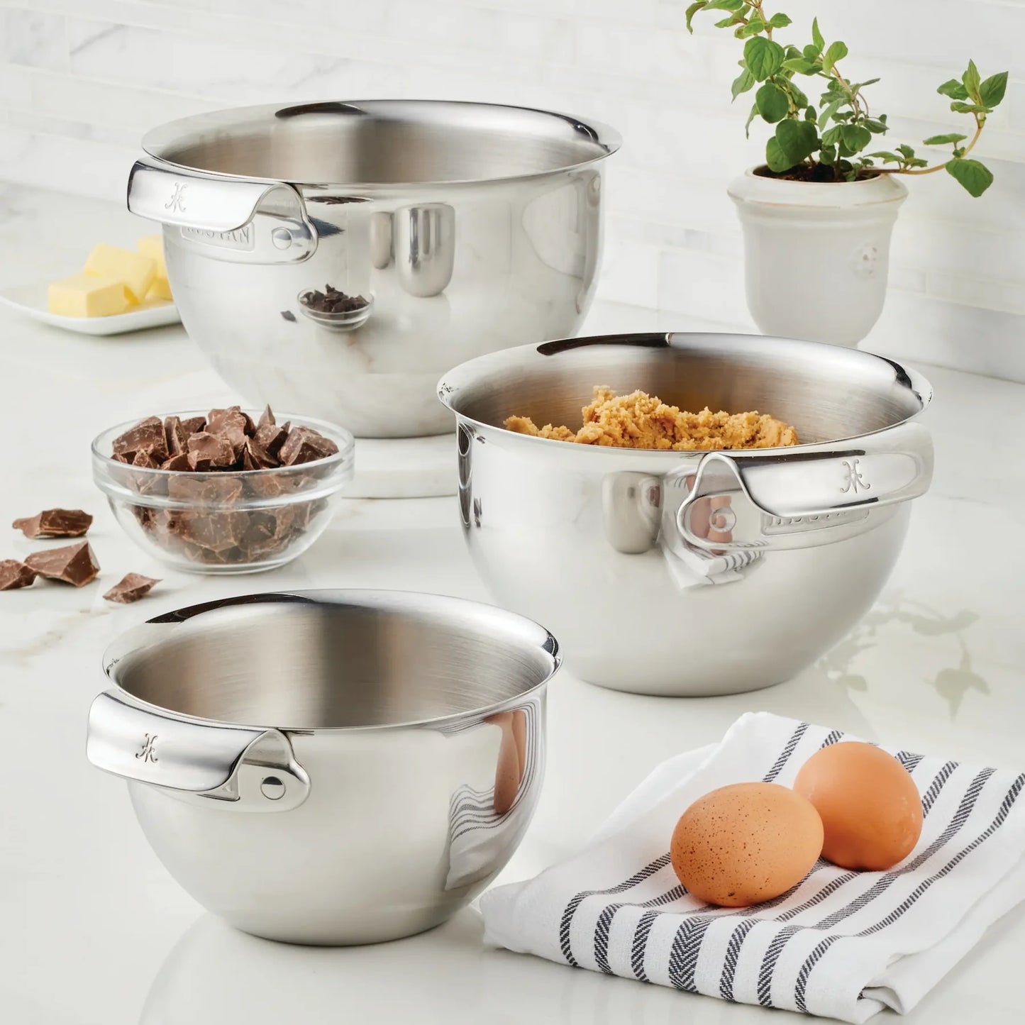 Hestan Stainless Steel Mixing Bowl Set, 3-Piece