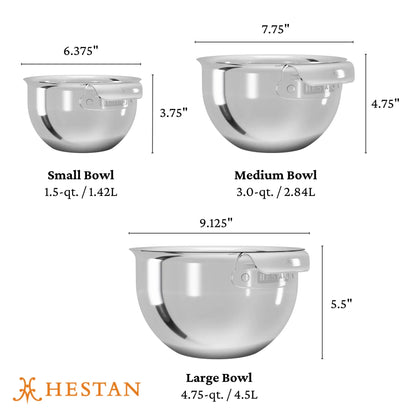 Hestan Stainless Steel Mixing Bowl Set, 3-Piece