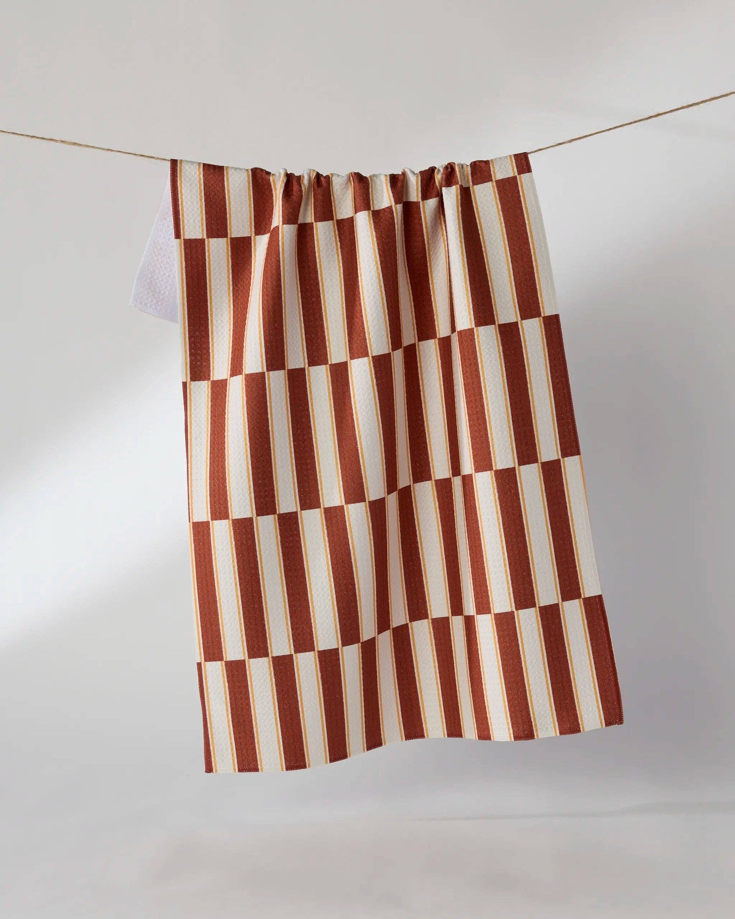 Harvest Stripe Geometry Tea Towel